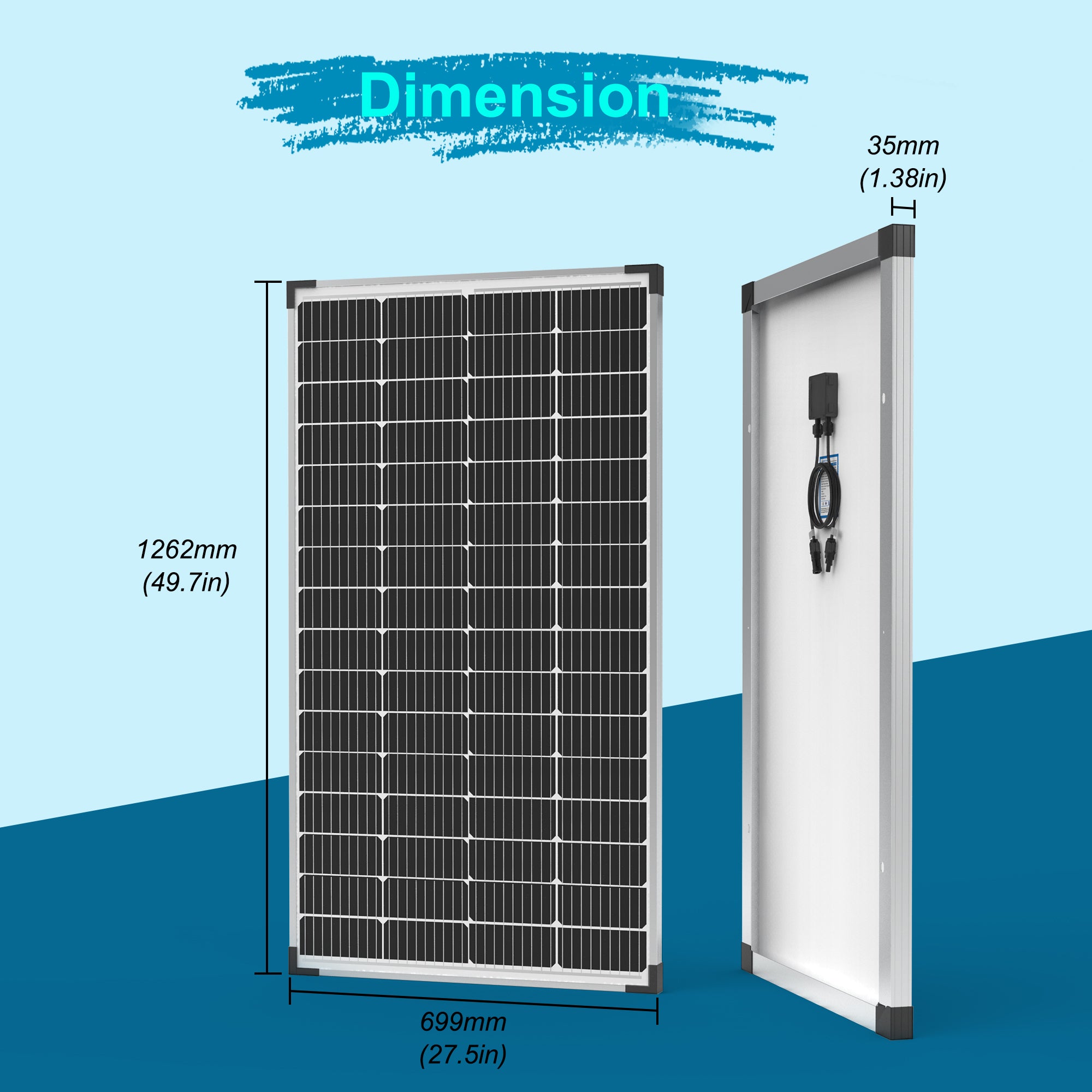 ACOPOWER 175 Watt 12 Volt Monocrystalline Off Grid Solar Panel